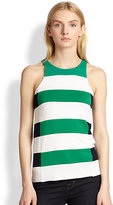 Thumbnail for your product : Bailey 44 Paneled Contrast-Striped Stretch Jersey Tank