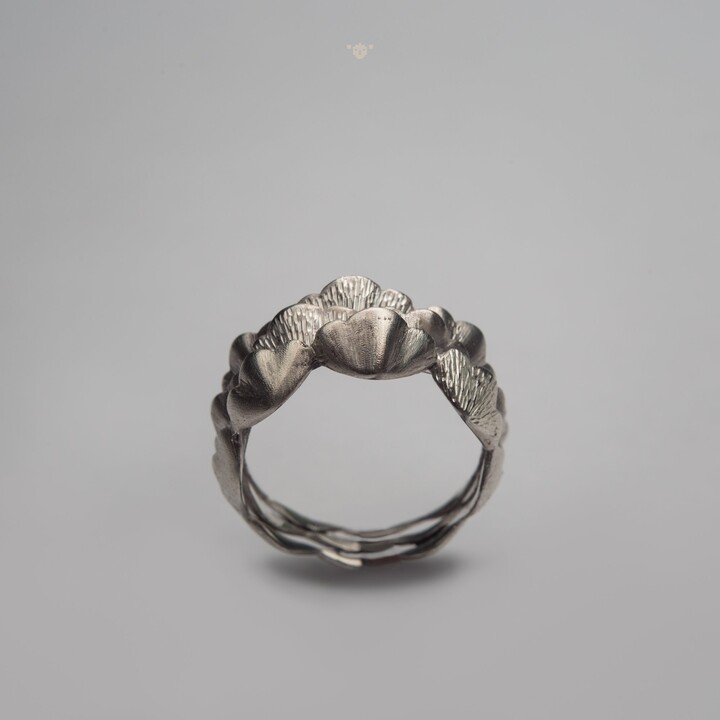 Etsy Silver Moss - Organic Shape Ring in Sterling Silver 925+ By H I P E K O A L Art Jewelry