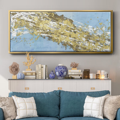 Wexford Home Mistral V in Azure - Framed Canvas