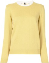 Thumbnail for your product : Sara Lanzi Contrast-Trim Crewneck Knitted Jumper