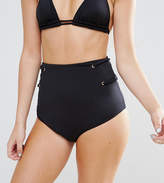Thumbnail for your product : ASOS Petite DESIGN Petite recycled Mix and Match High Waist Bikini Bottom with Eyelets