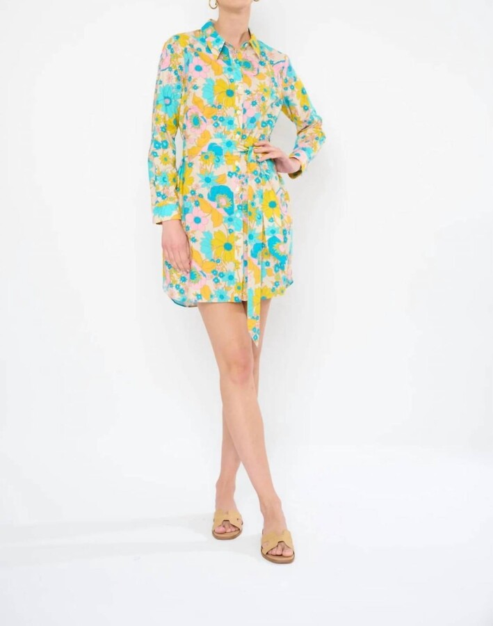 Flora Bea Niva Mini Dress In Cheery Ivory