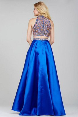 Jovani Stunning Two-Piece A-Line Dress in Jewel Neckline 32440