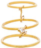Thumbnail for your product : Vanessa Mooney Myths Finger to Knuckle Triple Ring