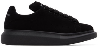 black velvet platform sneakers