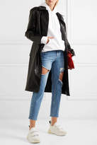 Thumbnail for your product : Sjyp Cropped Distressed Mid-rise Straight-leg Jeans - Mid denim