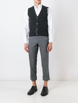 Thumbnail for your product : Thom Browne 4-Bar Cashmere Cardigan Vest