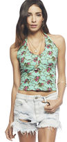 Thumbnail for your product : Wet Seal Floral Halter Crop Top