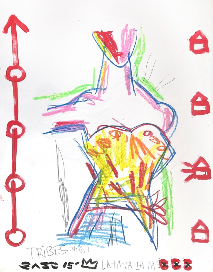 Gary John, Dress Out of Daisies - Colorful Abstract Figurative Fashion Artwork by Gary John, 2015