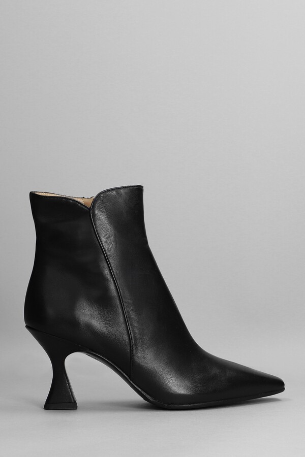 Fabio Rusconi High Heels Ankle Boots In Black Leather ShopStyle