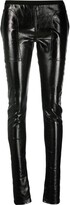 Black Faux Leather Skinny Trousers 