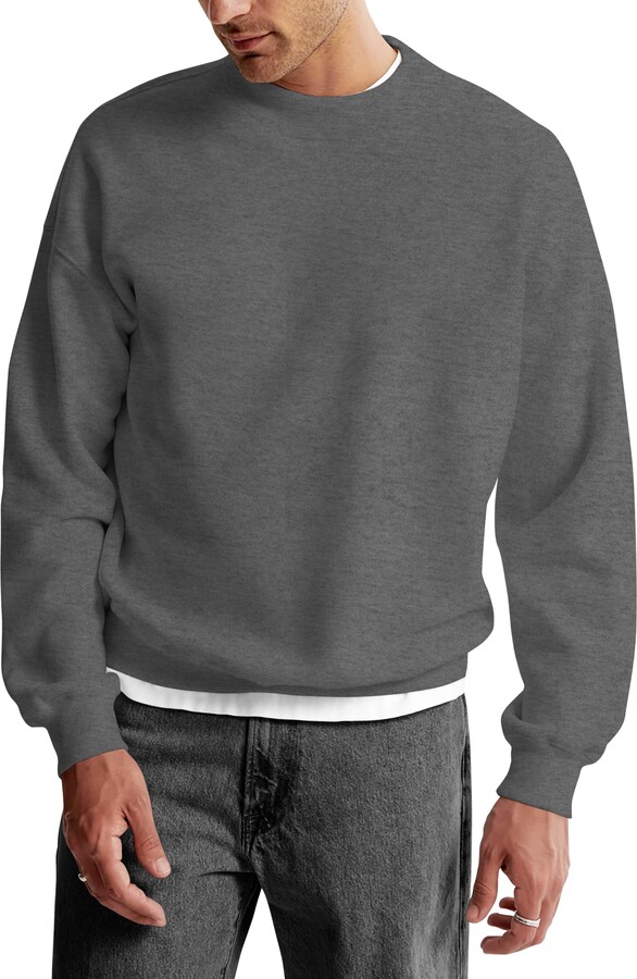 Hat and Beyond Mens Ultimate Heavyweight Sweatshirt Crew Neck Fleece Essentials Pullover Comfort Sweater XS-5XL (3X-Large