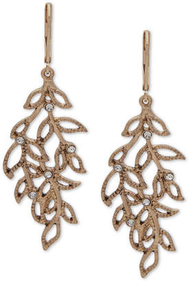 lonna & lilly Gold-Tone Pavé Leaf Chandelier Earrings