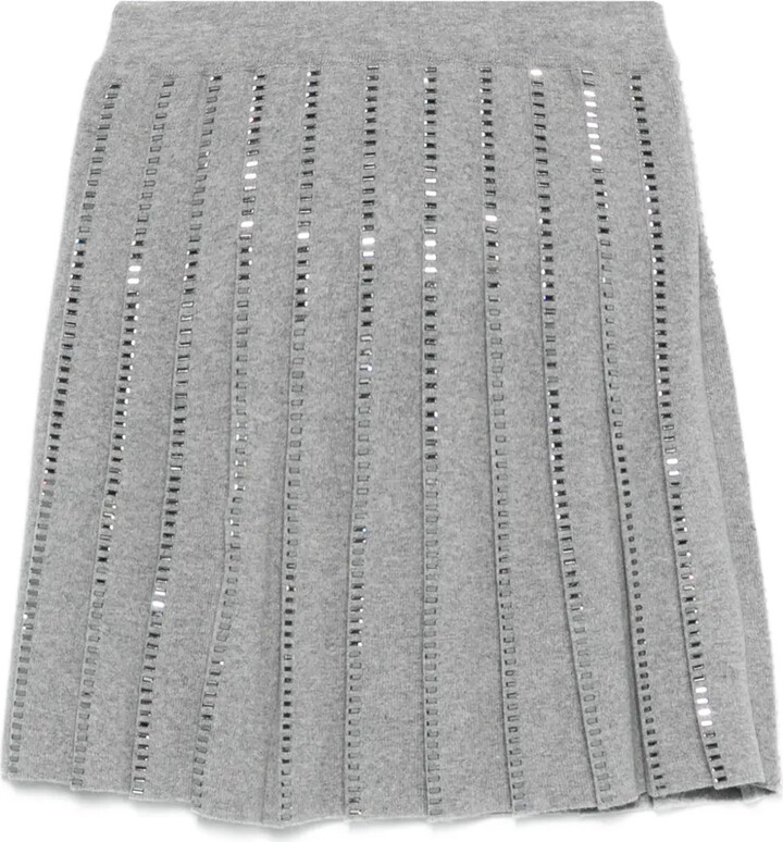 Ermanno Scervino Pleated Sequin-Embellished Skirt