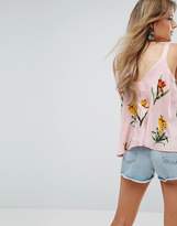 Thumbnail for your product : ASOS Swing Satin Cami In Pretty Floral