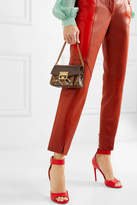 Thumbnail for your product : Givenchy Gv3 Mini Textured-leather And Python Shoulder Bag - Brown