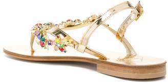 Emanuela Caruso crystal embellished sandals