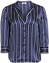 Thumbnail for your product : L'Agence Aoki Pinstripe Silk Blouse