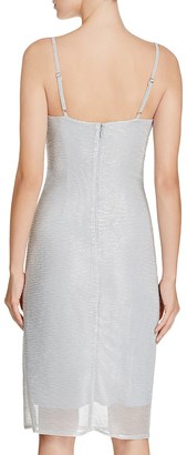 Laundry by Shelli Segal Ruched Metallic Dress