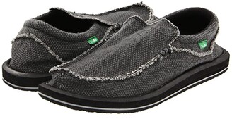 Sanuk Range TX Slip On Loafers BLACK GUM Chambray Men's Shoes 1014116 YOGA MAT 