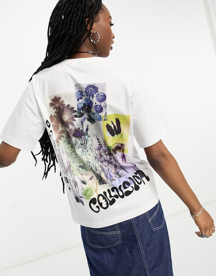 Collusion Women's White T-shirts | ShopStyle UK