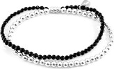 Thumbnail for your product : ANCHOR & CREW Black Spinel Harmony Silver & Stone Bracelet