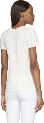 Moncler Ivory Slub Logo T-Shirt
