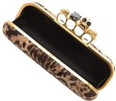 Thumbnail for your product : Alexander McQueen Leopard Pony Knucklebox Clutch