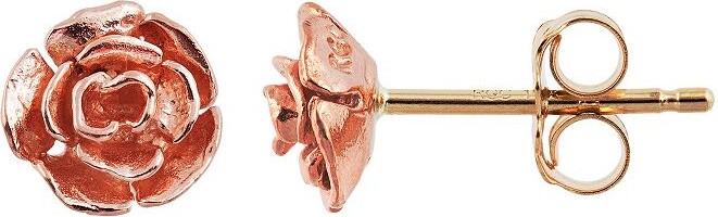 Black Hills Gold Rose Stud Earrings