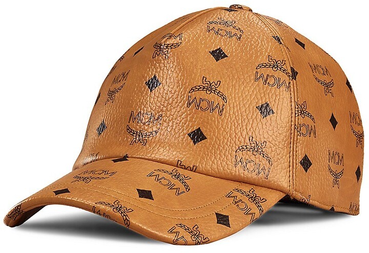 MCM Visetos Monogram Leather Baseball Cap - ShopStyle Hats