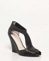 Thumbnail for your product : Le Château Italian-Made Leather T-Strap Wedge