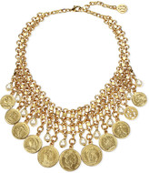 Thumbnail for your product : Ben-Amun Coin & Pearly Bib Necklace