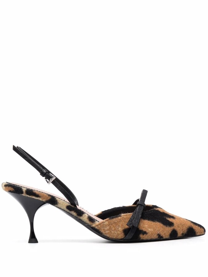 animal print slingbacks