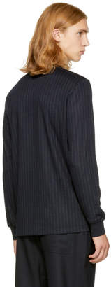3.1 Phillip Lim Navy Long Sleeve Pinstripe Perfect T-Shirt