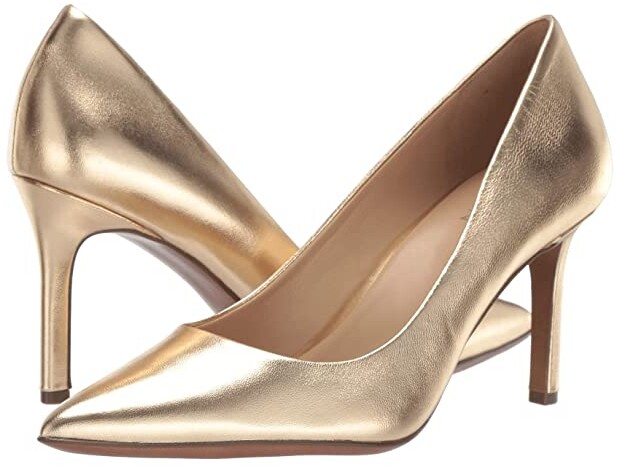 gold pumps size 12