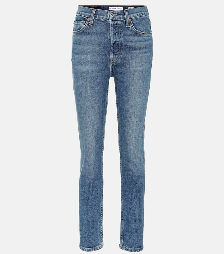 RE/DONE Cropped high-rise skinny jeans