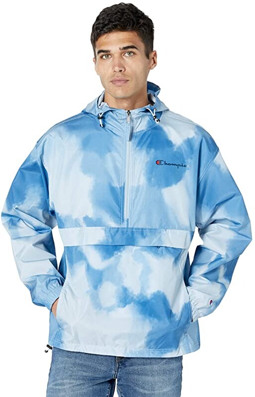 champion packable half zip windbreaker jacket