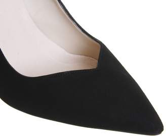 Office Hold Up Sweetheart Point Courts Black Suede