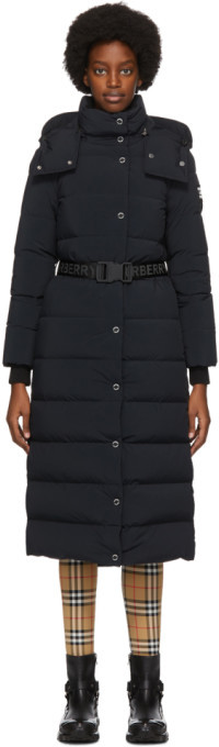 burberry belted puffer jacket
