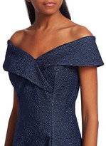 Thumbnail for your product : Teri Jon by Rickie Freeman Off-The-Shoulder Jacquard Fit-&-Flare Dress