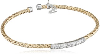 Vamp London Entwined Dainty 18ct Yellow Gold Plated Sterling Silver Bracelet ENB004-YG-C