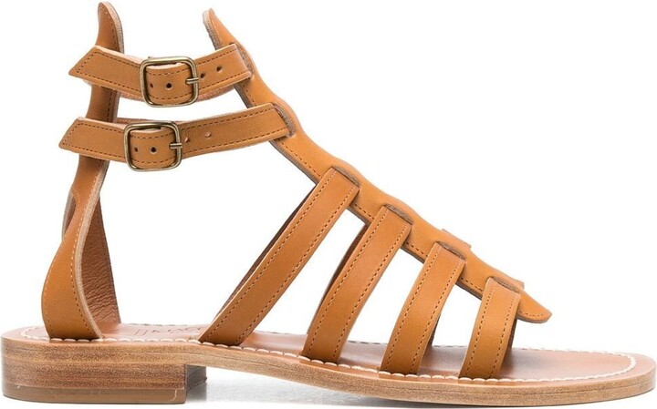 K. Jacques Sybaris Leather Sandals - ShopStyle