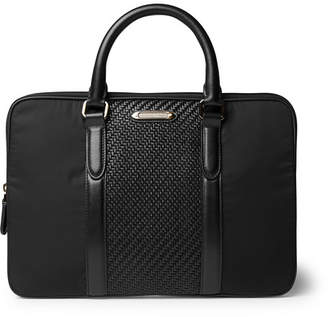 Ermenegildo Zegna PelleTessuta Leather and Nylon Briefcase - Men - Black