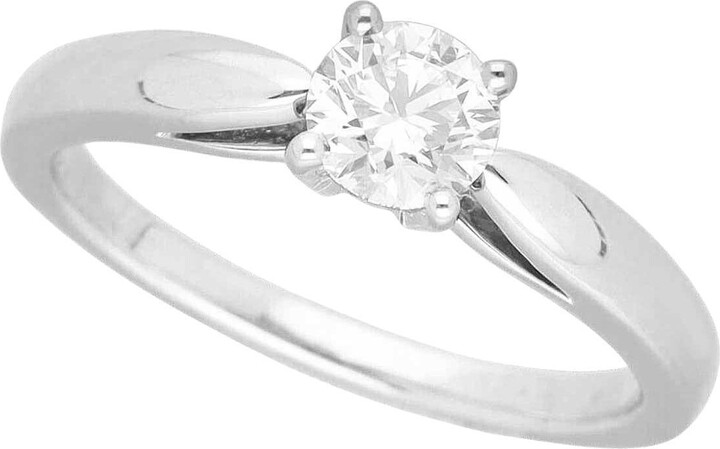 Van Cleef & Arpels Bonheur Solitaire Ring Diamond 0.43ct D-vvs2-ex In Platinum