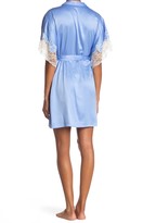 Thumbnail for your product : Natori Feather Lace Trim Satin Robe