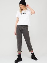Thumbnail for your product : Calvin Klein Jeans Calvin Mixed Media Straight T-Shirt- White