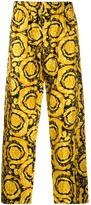 Thumbnail for your product : Versace Barocco print silk pajama trousers