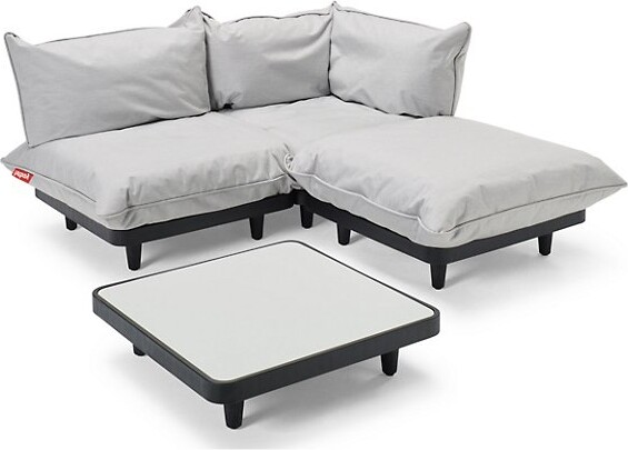 Fatboy Paletti Outdoor 3 Piece Modular Sectional Sofa in Grey