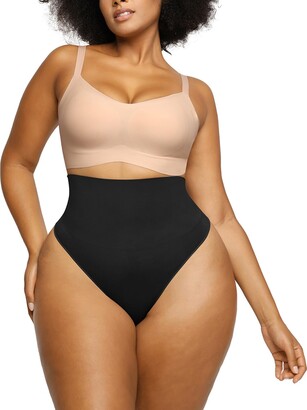 SHAPELLX Tummy Control Shapewear Thong High Waisted Underwear Seamless Shapewear  Body Shaper for Women - ShopStyle