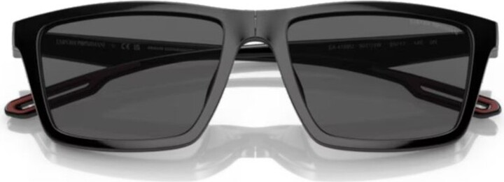 Emporio Armani Rectangle-Frame Clip-On Glasses